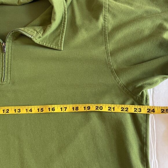 Patagonia Polo Shirt Men’s XL Green 1/4 Zip Organic Cotton Poly Stretch Golf - Picture 7 of 8